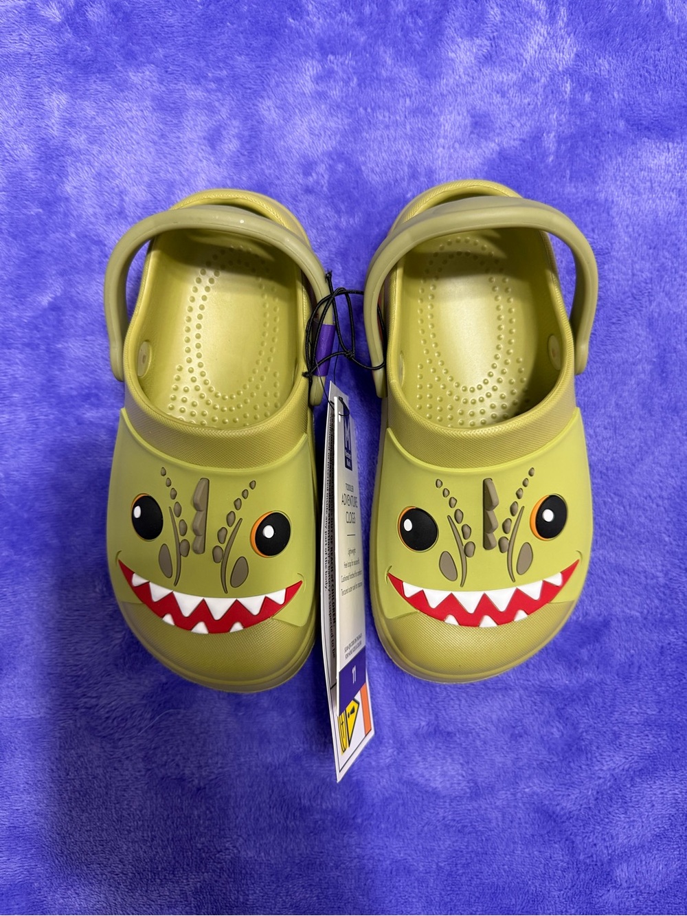 & Other Stories Kids dinosaur-Print Clog Sandals in Olive